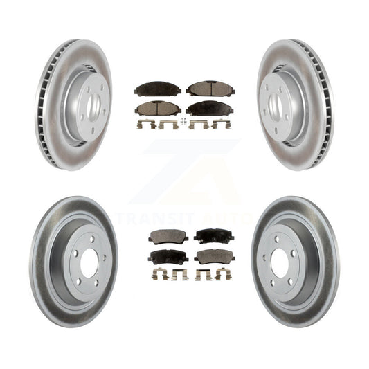 [Avant + Arrière] Kit de disque (revêtu) et plaquette (semi-métallique) de frein pour Ford Mustang KGF-100687