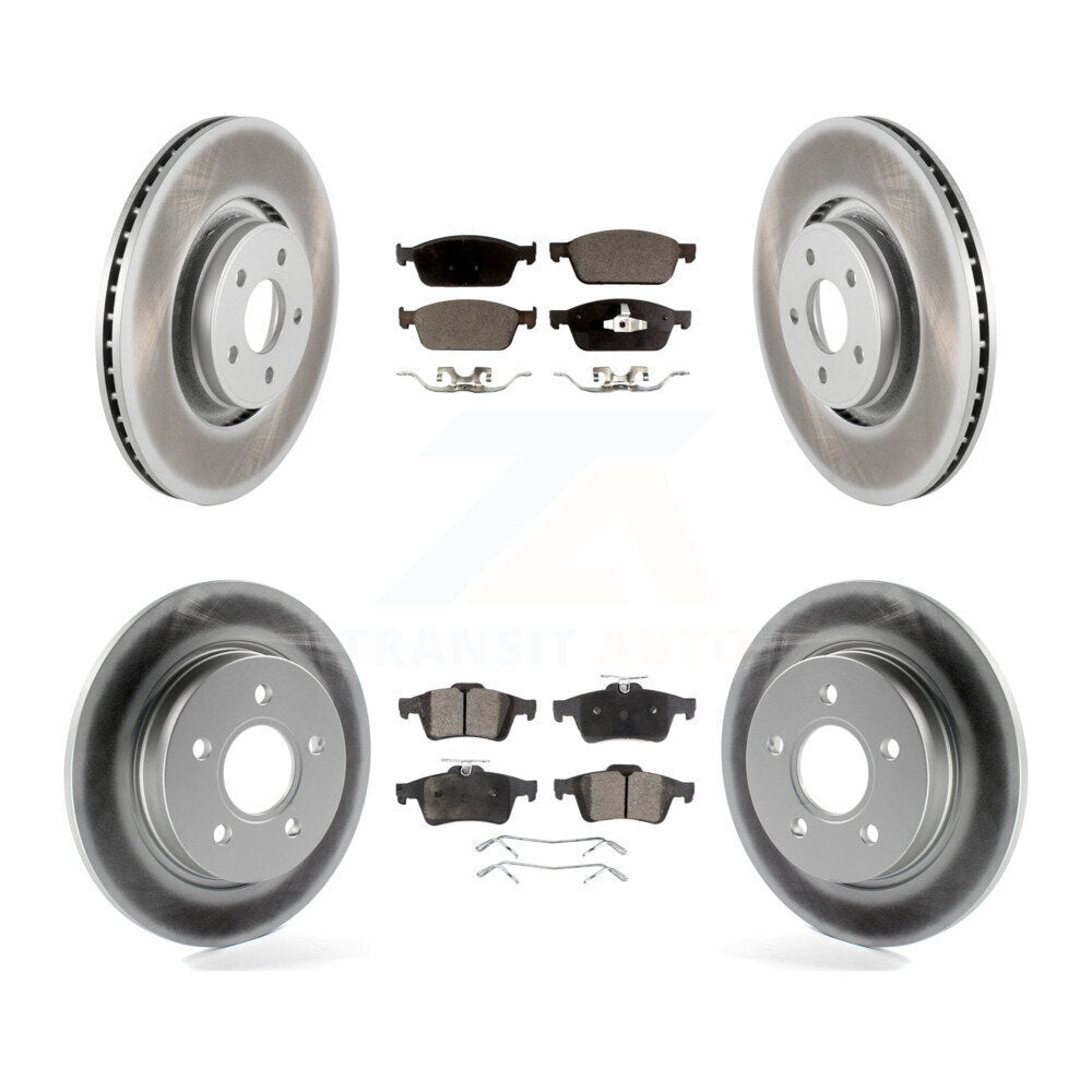 [Avant + Arrière] Kit de disque (revêtu) et plaquette (semi-métallique) de frein pour Ford Focus ST KGF-100688