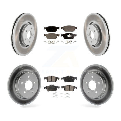 [Avant + Arrière] Kit de disque (revêtu) et plaquette (semi-métallique) de frein pour Ford Focus ST KGF-100688