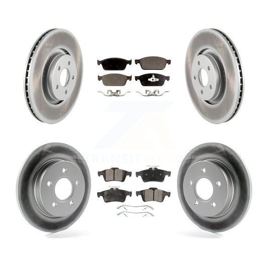 [Avant + Arrière] Kit de disque (revêtu) et plaquette (semi-métallique) de frein pour Ford Focus ST KGF-100688