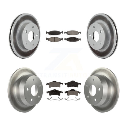 [Avant + Arrière] Kit de disque (revêtu) et plaquette (semi-métallique) de frein pour 1999-2002 Jeep Grand Cherokee avec Teves & ATE Caliper KGF-100693