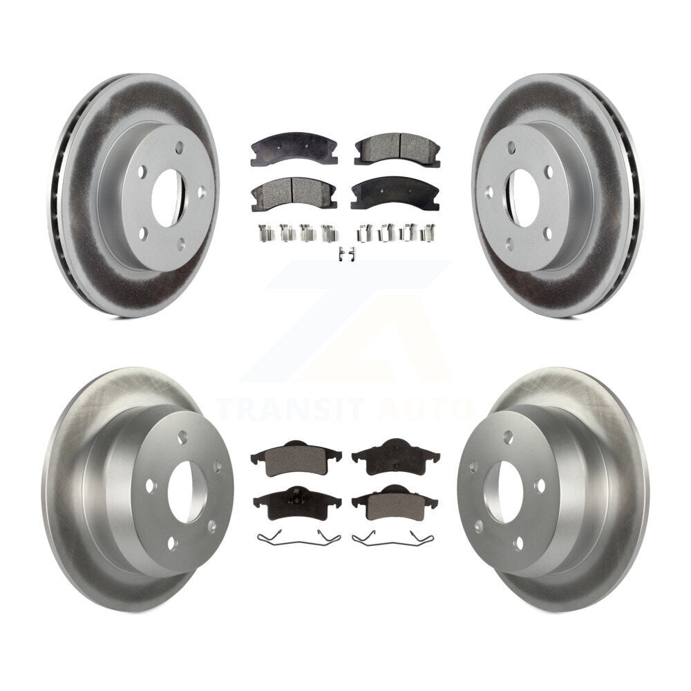 [Avant + Arrière] Kit de disque (revêtu) et plaquette (semi-métallique) de frein pour Jeep Grand Cherokee KGF-100694