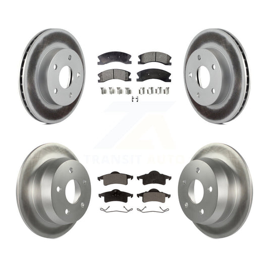 [Avant + Arrière] Kit de disque (revêtu) et plaquette (semi-métallique) de frein pour Jeep Grand Cherokee KGF-100694
