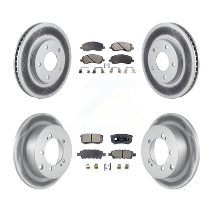 [Avant + Arrière] Kit de disque (revêtu) et plaquette (semi-métallique) de frein pour Mitsubishi Lancer KGF-100695