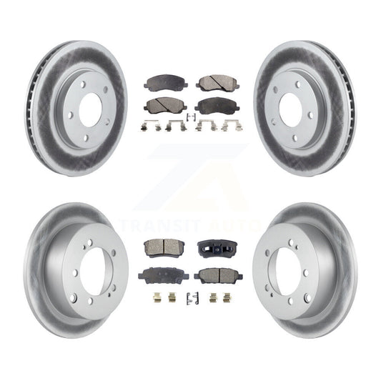 [Avant + Arrière] Kit de disque (revêtu) et plaquette (semi-métallique) de frein pour Mitsubishi Lancer KGF-100695