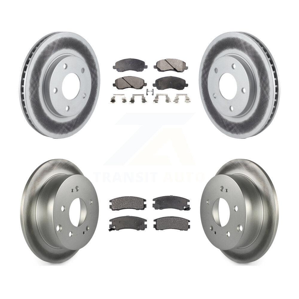 [Avant + Arrière] Kit de disque (revêtu) et plaquette (semi-métallique) de frein pour Mitsubishi Galant KGF-100697