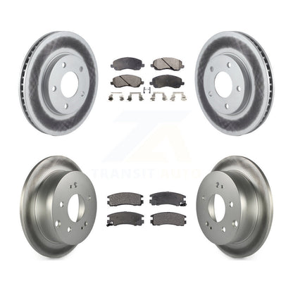 [Avant + Arrière] Kit de disque (revêtu) et plaquette (semi-métallique) de frein pour Mitsubishi Galant KGF-100697