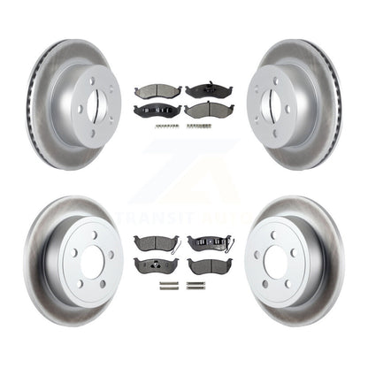 [Avant + Arrière] Kit de disque (revêtu) et plaquette (semi-métallique) de frein pour Jeep Wrangler TJ rear brakes KGF-100698