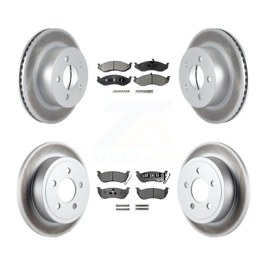 [Avant + Arrière] Kit de disque (revêtu) et plaquette (semi-métallique) de frein pour Jeep Wrangler TJ rear brakes KGF-100698