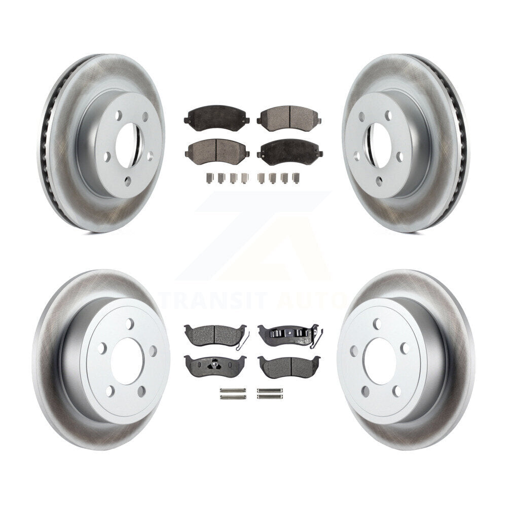 [Avant + Arrière] Kit de disque (revêtu) et plaquette (semi-métallique) de frein pour 2003-2007 Jeep Liberty KGF-100700