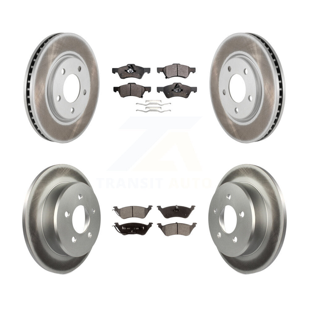 [Avant + Arrière] Kit de disque (revêtu) et plaquette (semi-métallique) de frein pour Dodge Grand Caravan Chrysler Town & Country Voyager KGF-100704