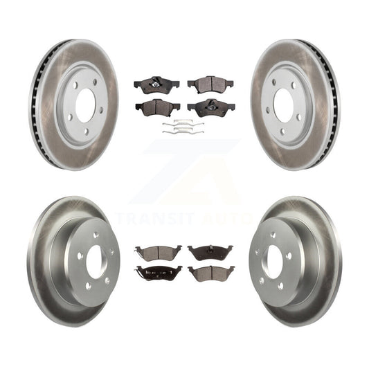 [Avant + Arrière] Kit de disque (revêtu) et plaquette (semi-métallique) de frein pour Dodge Grand Caravan Chrysler Town & Country Voyager KGF-100704