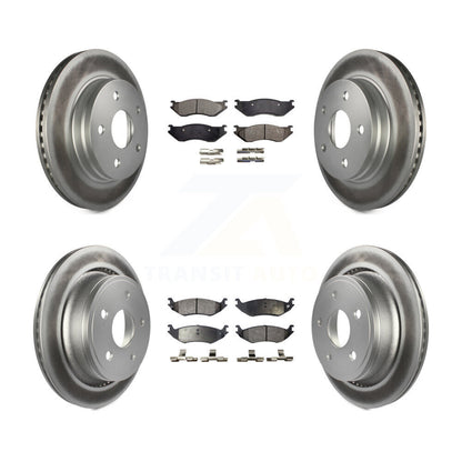 [Avant + Arrière] Kit de disque (revêtu) et plaquette (semi-métallique) de frein pour Dodge Ram 1500 KGF-100706