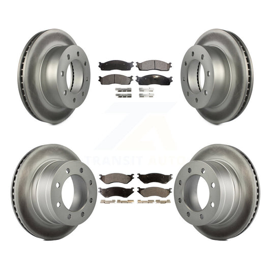 [Avant + Arrière] Kit de disque (revêtu) et plaquette (semi-métallique) de frein pour Dodge Ram 2500 1500 3500 KGF-100708