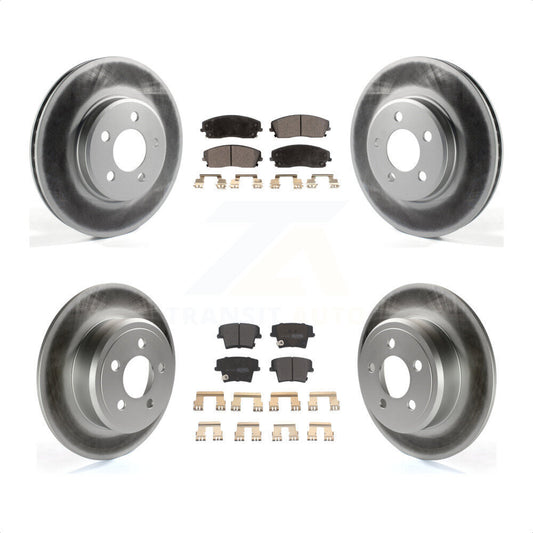 [Avant + Arrière] Kit de disque (revêtu) et plaquette (semi-métallique) de frein pour Dodge Charger Chrysler 300 Challenger Magnum KGF-100711 par Transit Auto