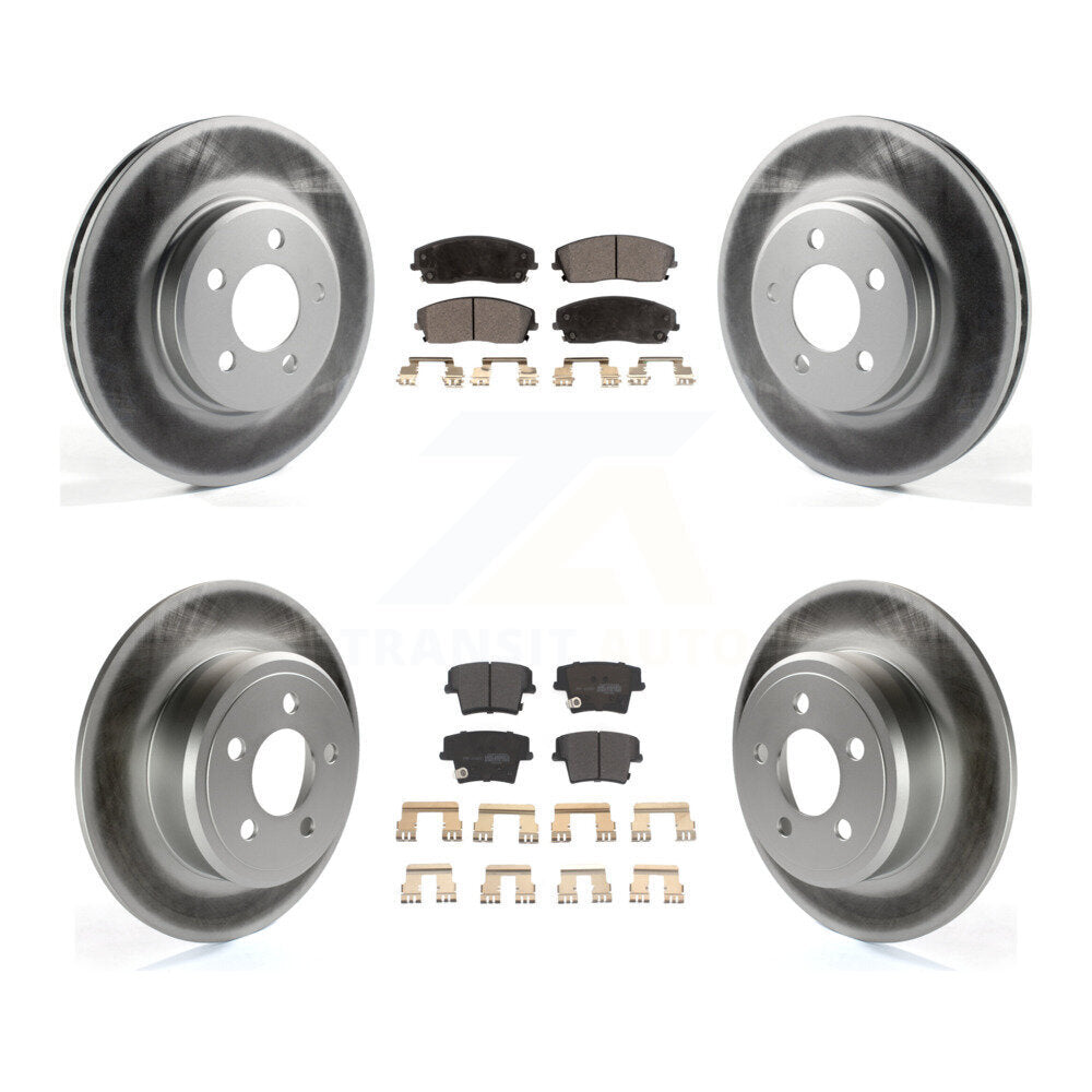 [Avant + Arrière] Kit de disque (revêtu) et plaquette (semi-métallique) de frein pour Dodge Charger Chrysler 300 Challenger Magnum KGF-100711