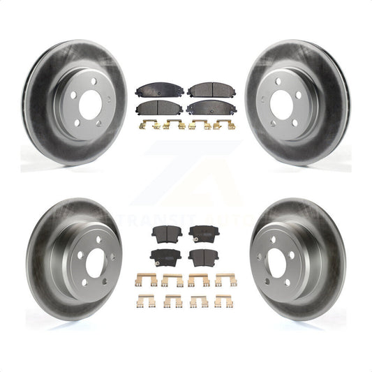 [Avant + Arrière] Kit de disque (revêtu) et plaquette (semi-métallique) de frein pour 2019-2021 Chrysler 300 RWD avec 5.7L KGF-100712 par Transit Auto