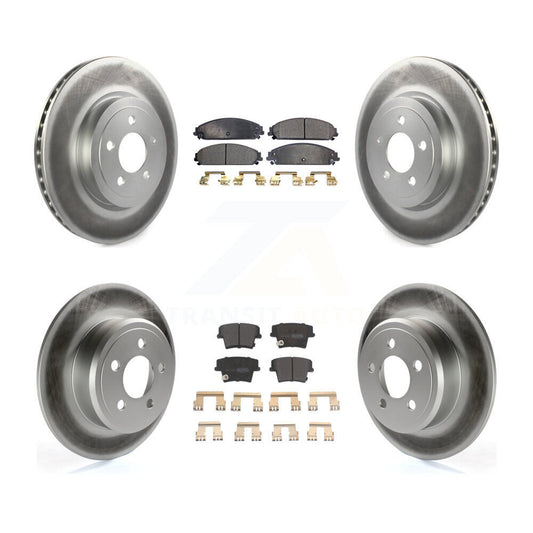 [Avant + Arrière] Kit de disque (revêtu) et plaquette (semi-métallique) de frein pour 2005-2006 Chrysler 300 AWD avec 3.5L KGF-100713