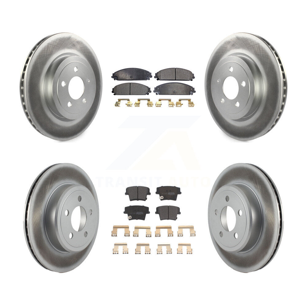 [Avant + Arrière] Kit de disque (revêtu) et plaquette (semi-métallique) de frein pour Dodge Charger Chrysler 300 Challenger Magnum KGF-100714