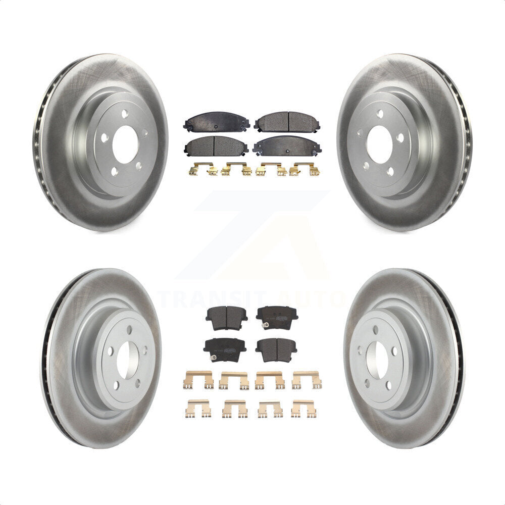 [Avant + Arrière] Kit de disque (revêtu) et plaquette (semi-métallique) de frein pour Dodge Charger avec Police Package KGF-100715 par Transit Auto