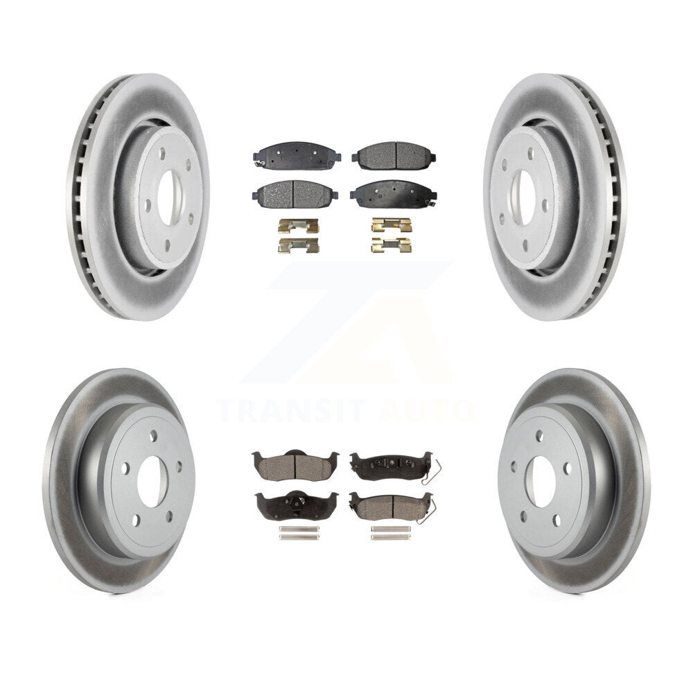 [Avant + Arrière] Kit de disque (revêtu) et plaquette (semi-métallique) de frein pour Jeep Grand Cherokee Commander KGF-100716