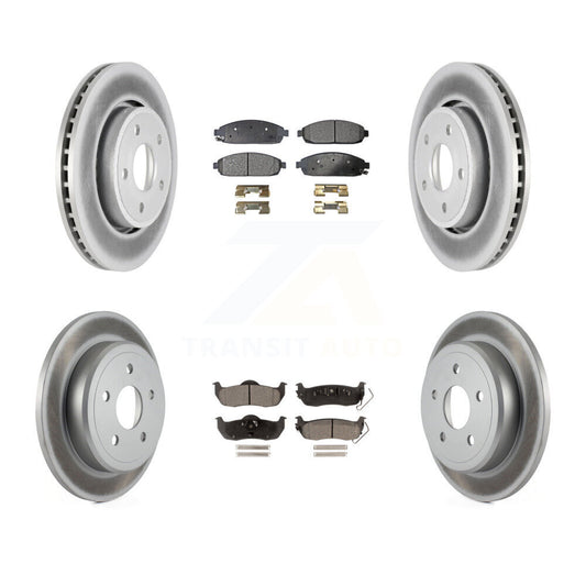 [Avant + Arrière] Kit de disque (revêtu) et plaquette (semi-métallique) de frein pour Jeep Grand Cherokee Commander KGF-100716