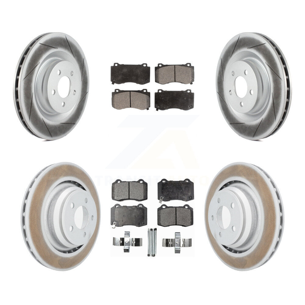 [Avant + Arrière] Kit de disque (revêtu) et plaquette (semi-métallique) de frein pour Dodge Charger Chrysler 300 Challenger Magnum KGF-100717