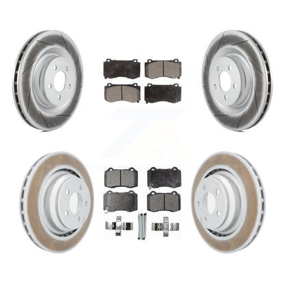 [Avant + Arrière] Kit de disque (revêtu) et plaquette (semi-métallique) de frein pour Dodge Charger Chrysler 300 Challenger Magnum KGF-100717