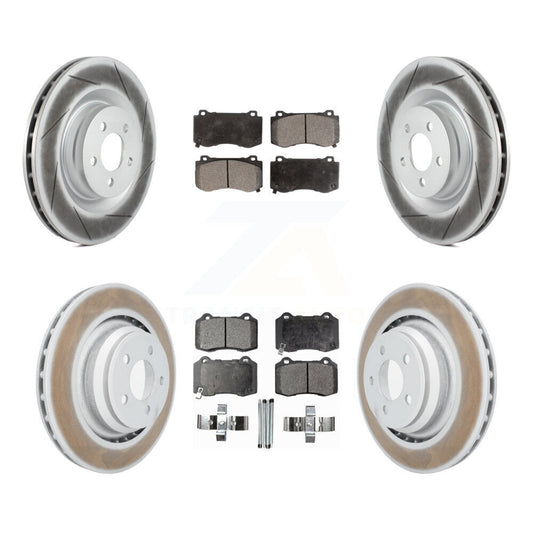 [Avant + Arrière] Kit de disque (revêtu) et plaquette (semi-métallique) de frein pour Dodge Charger Chrysler 300 Challenger Magnum KGF-100717