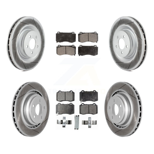 [Avant + Arrière] Kit de disque (revêtu) et plaquette (semi-métallique) de frein pour Dodge Charger Chrysler 300 Challenger Magnum KGF-100719