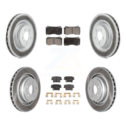 [Avant + Arrière] Kit de disque (revêtu) et plaquette (semi-métallique) de frein pour 2015 Dodge Charger R T Scat Pack avec 6.4L KGF-100720