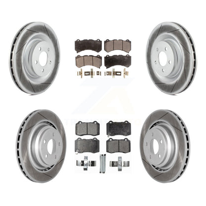 [Avant + Arrière] Kit de disque (revêtu) et plaquette (semi-métallique) de frein pour Dodge Challenger Charger KGF-100722