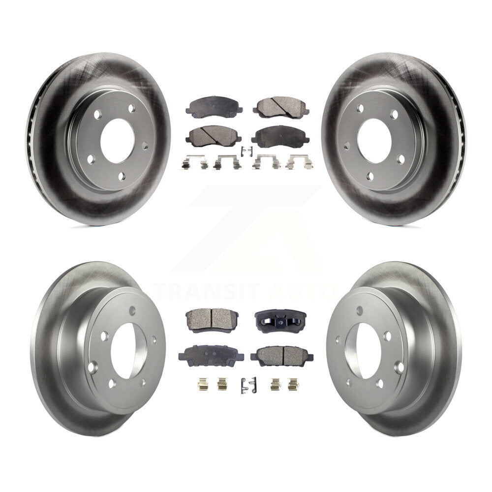 [Avant + Arrière] Kit de disque (revêtu) et plaquette (semi-métallique) de frein pour Mitsubishi Lancer KGF-100723