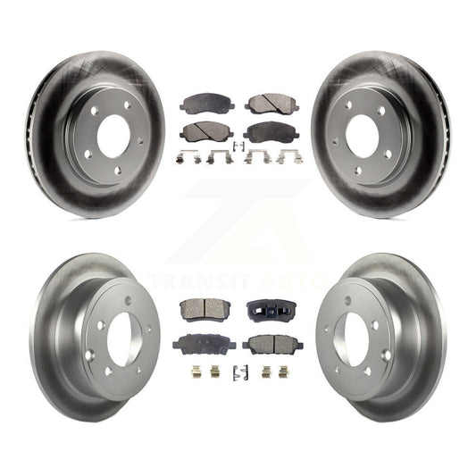 [Avant + Arrière] Kit de disque (revêtu) et plaquette (semi-métallique) de frein pour Mitsubishi Lancer KGF-100723
