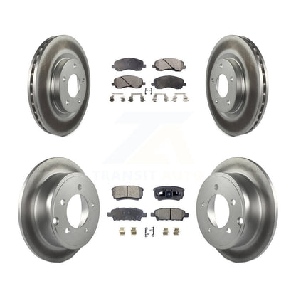 [Avant + Arrière] Kit de disque (revêtu) et plaquette (semi-métallique) de frein pour Jeep Patriot Dodge Compass Caliber Chrysler Avenger Sebring 200 KGF-100725