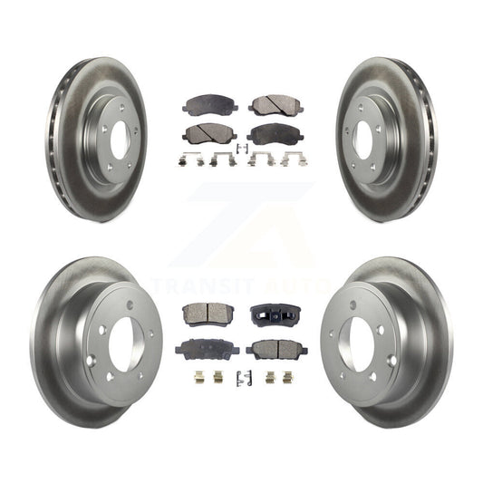 [Avant + Arrière] Kit de disque (revêtu) et plaquette (semi-métallique) de frein pour Jeep Patriot Dodge Compass Caliber Chrysler Avenger Sebring 200 KGF-100725
