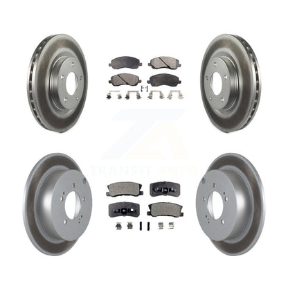 [Avant + Arrière] Kit de disque (revêtu) et plaquette (semi-métallique) de frein pour Mitsubishi Outlander KGF-100728
