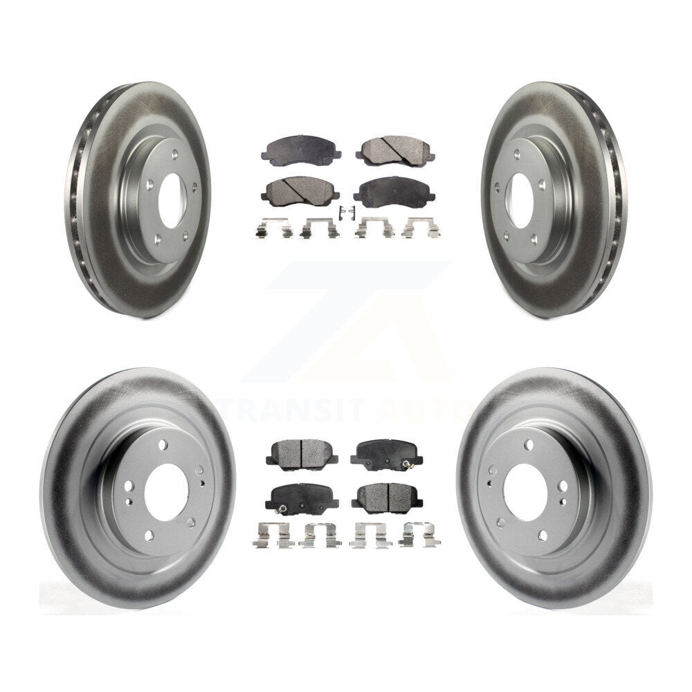 [Avant + Arrière] Kit de disque (revêtu) et plaquette (semi-métallique) de frein pour Mitsubishi Outlander Sport RVR KGF-100729