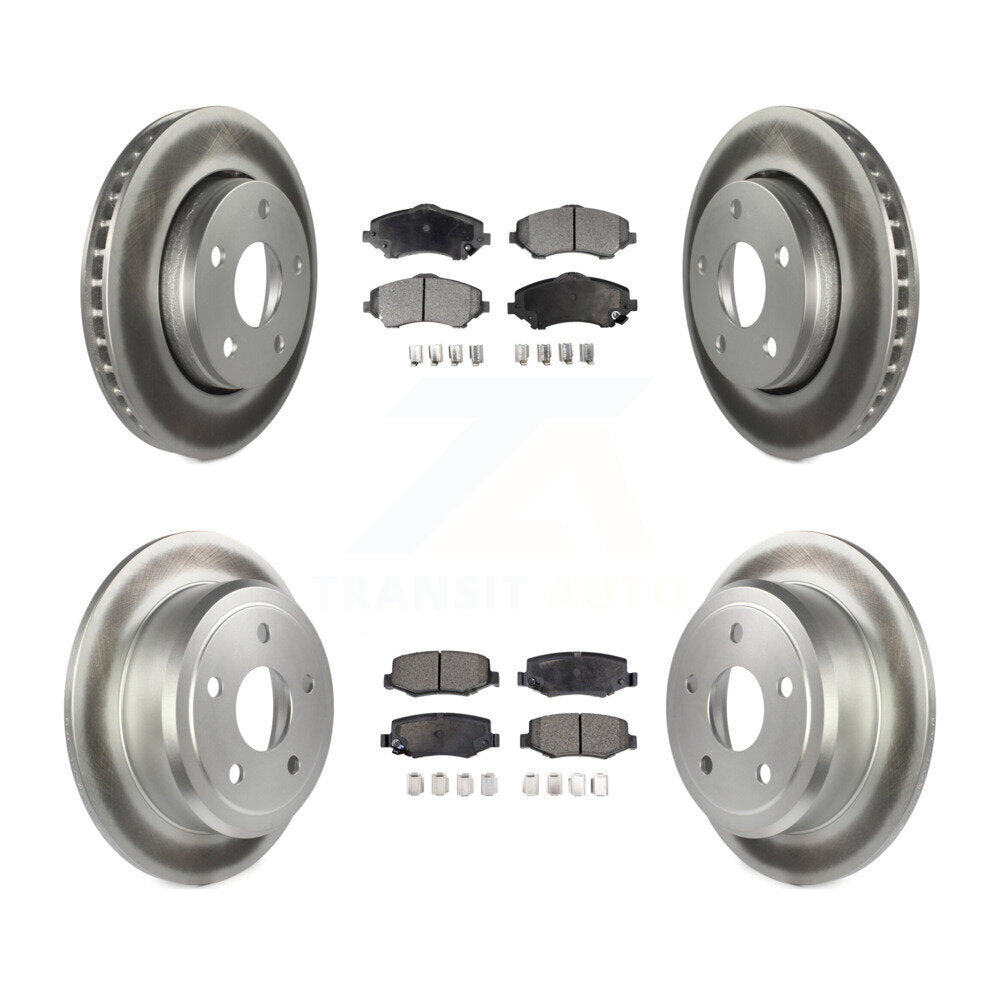 [Avant + Arrière] Kit de disque (revêtu) et plaquette (semi-métallique) de frein pour Jeep Wrangler JK KGF-100730