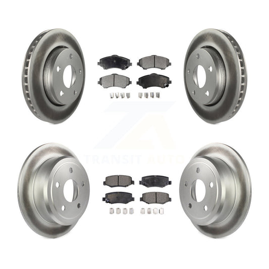 [Avant + Arrière] Kit de disque (revêtu) et plaquette (semi-métallique) de frein pour Jeep Wrangler JK KGF-100730
