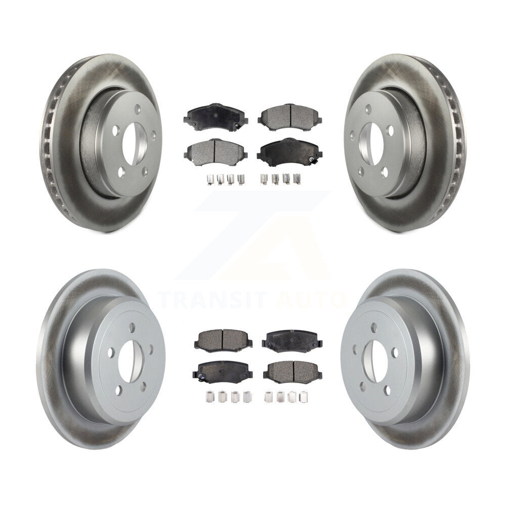 [Avant + Arrière] Kit de disque (revêtu) et plaquette (semi-métallique) de frein pour Jeep Liberty Dodge Nitro KGF-100731