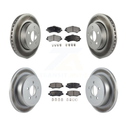 [Avant + Arrière] Kit de disque (revêtu) et plaquette (semi-métallique) de frein pour Jeep Liberty Dodge Nitro KGF-100731