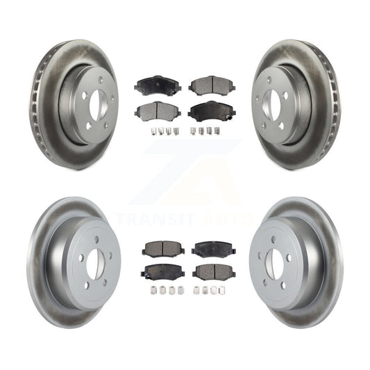 [Avant + Arrière] Kit de disque (revêtu) et plaquette (semi-métallique) de frein pour Jeep Liberty Dodge Nitro KGF-100731