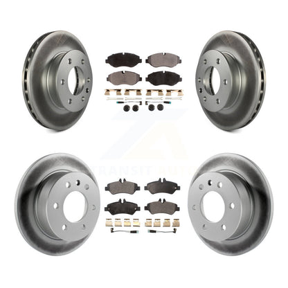 [Avant + Arrière] Kit de disque (revêtu) et plaquette (semi-métallique) de frein pour Sprinter 2500 Mercedes-Benz Freightliner Dodge KGF-100732