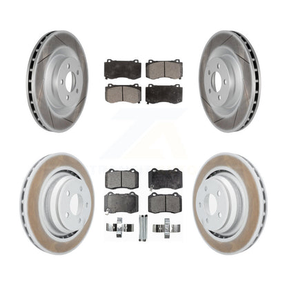 [Avant + Arrière] Kit de disque (revêtu) et plaquette (semi-métallique) de frein pour Dodge Charger Chrysler 300 Challenger Magnum KGF-100734