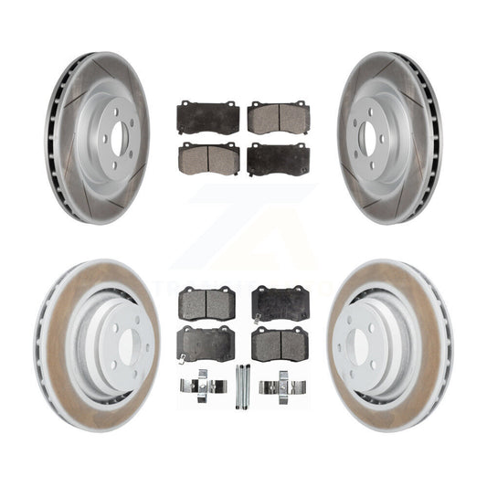 [Avant + Arrière] Kit de disque (revêtu) et plaquette (semi-métallique) de frein pour Dodge Charger Chrysler 300 Challenger Magnum KGF-100734