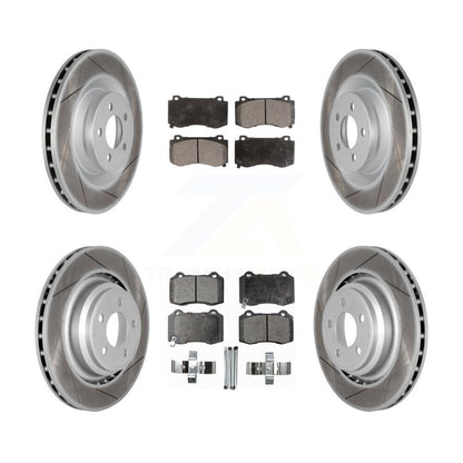 [Avant + Arrière] Kit de disque (revêtu) et plaquette (semi-métallique) de frein pour Dodge Charger Chrysler 300 Challenger Magnum KGF-100736