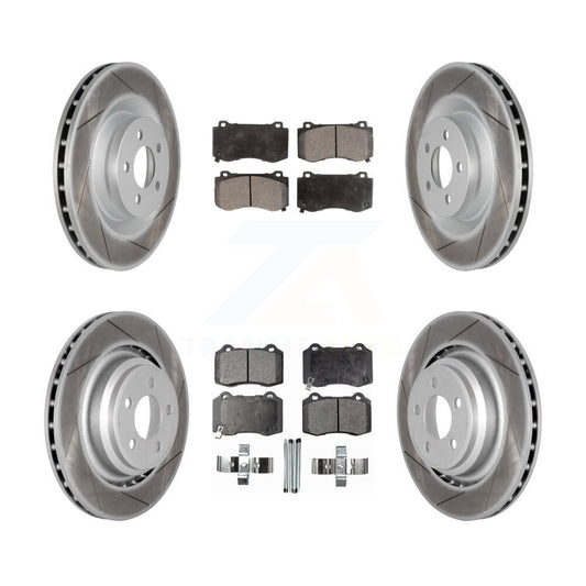 [Avant + Arrière] Kit de disque (revêtu) et plaquette (semi-métallique) de frein pour Dodge Charger Chrysler 300 Challenger Magnum KGF-100736