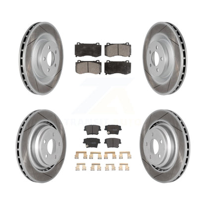 [Avant + Arrière] Kit de disque (revêtu) et plaquette (semi-métallique) de frein pour 2015 Dodge Charger R T Scat Pack avec 6.4L KGF-100737