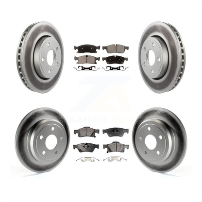 [Avant + Arrière] Kit de disque (revêtu) et plaquette (semi-métallique) de frein pour Dodge Durango KGF-100742 par Transit Auto